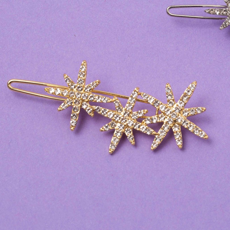 Hair Accessories Crown and Glory Halley Starburst Crystal Barrette