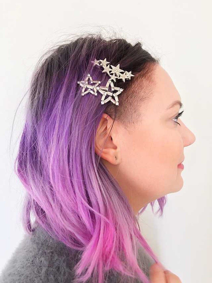 Hair Accessories Crown and Glory Astra Lux Crystal Star Bobby Pin One Pin