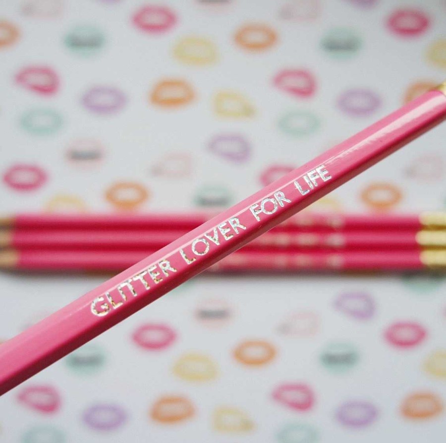 Gifts Crown and Glory Glitter Lover For Life - Pack Of 3 Pencils Default Title