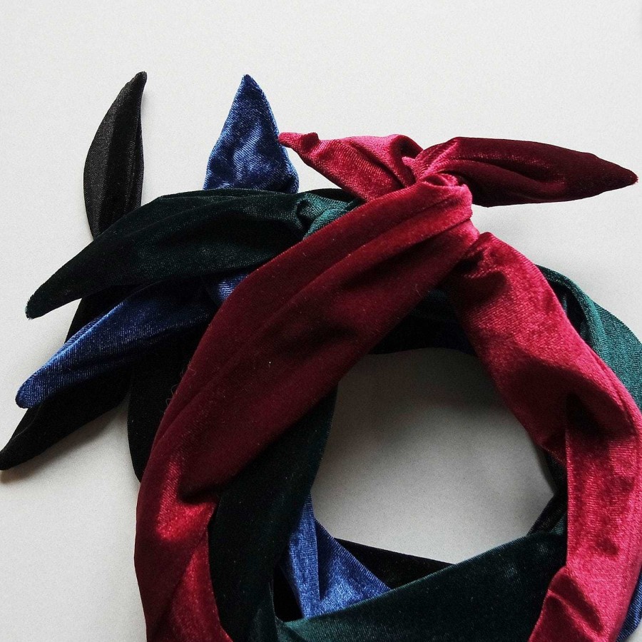 Hair Accessories Crown and Glory Velvet Wired Headscarf