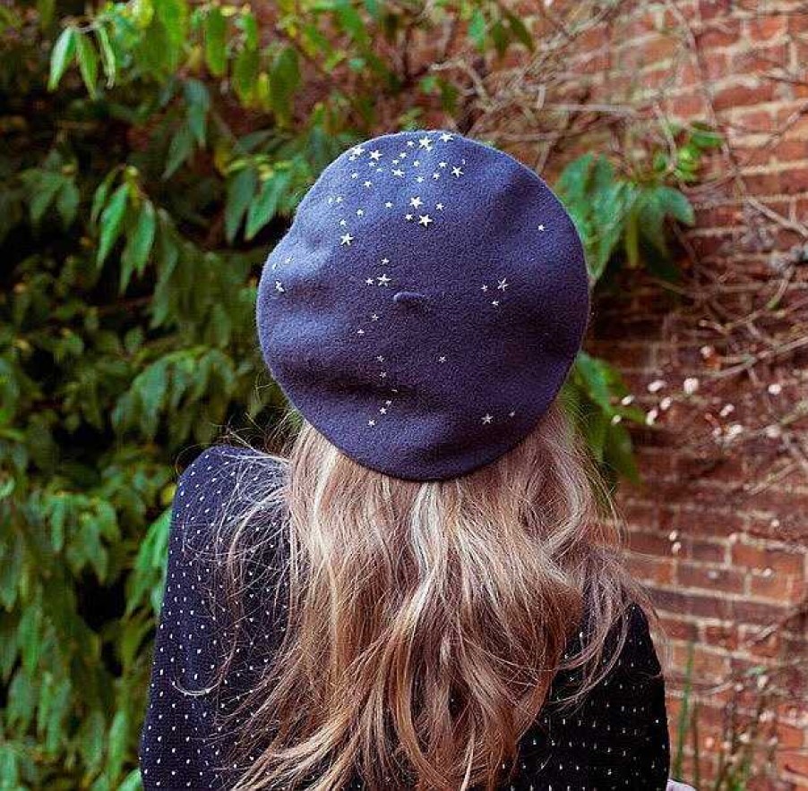 Hair Accessories Crown and Glory Becky Star Studded Beret Default Title