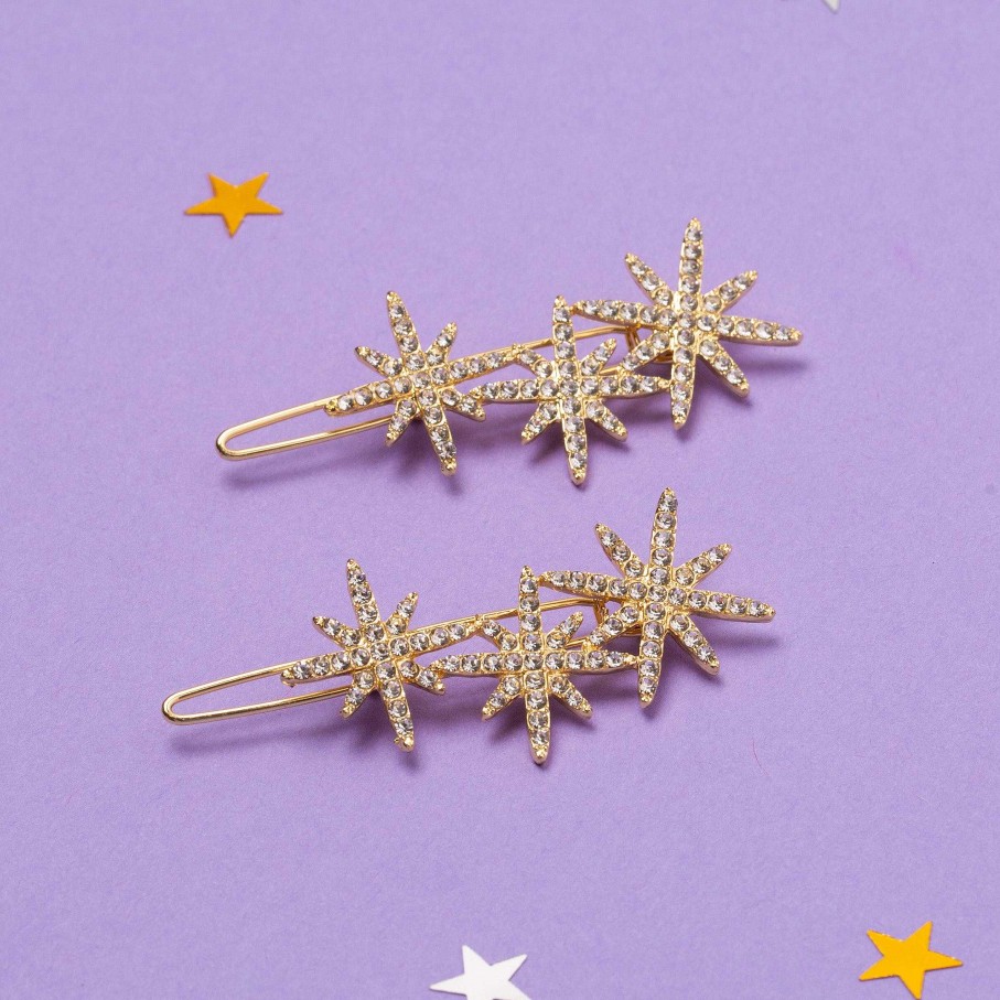 Hair Accessories Crown and Glory Halley Starburst Crystal Barrette